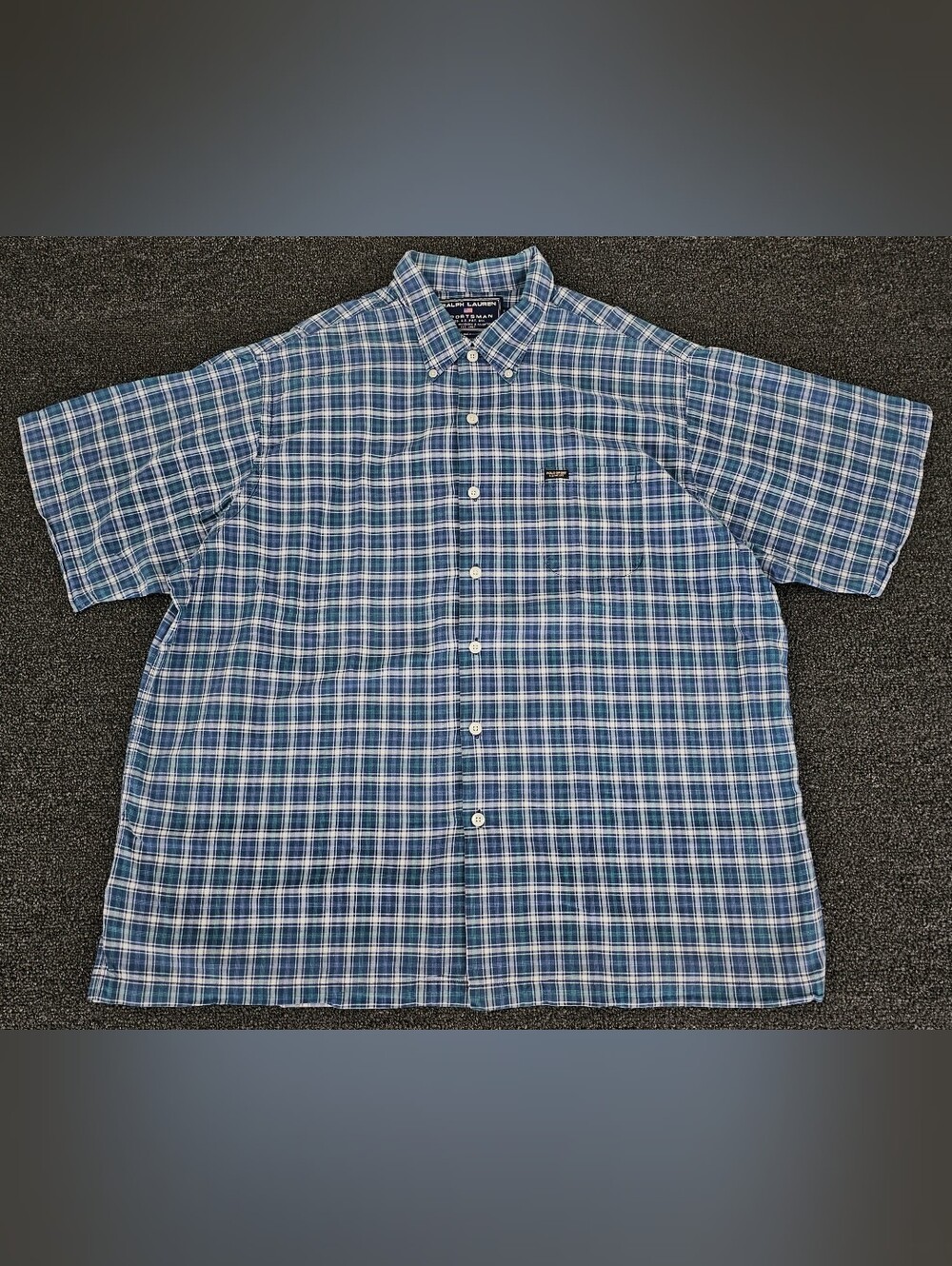 Vintage Polo Ralph Lauren Mens Short Sleeve Button-down Shirt XXL Sportsman